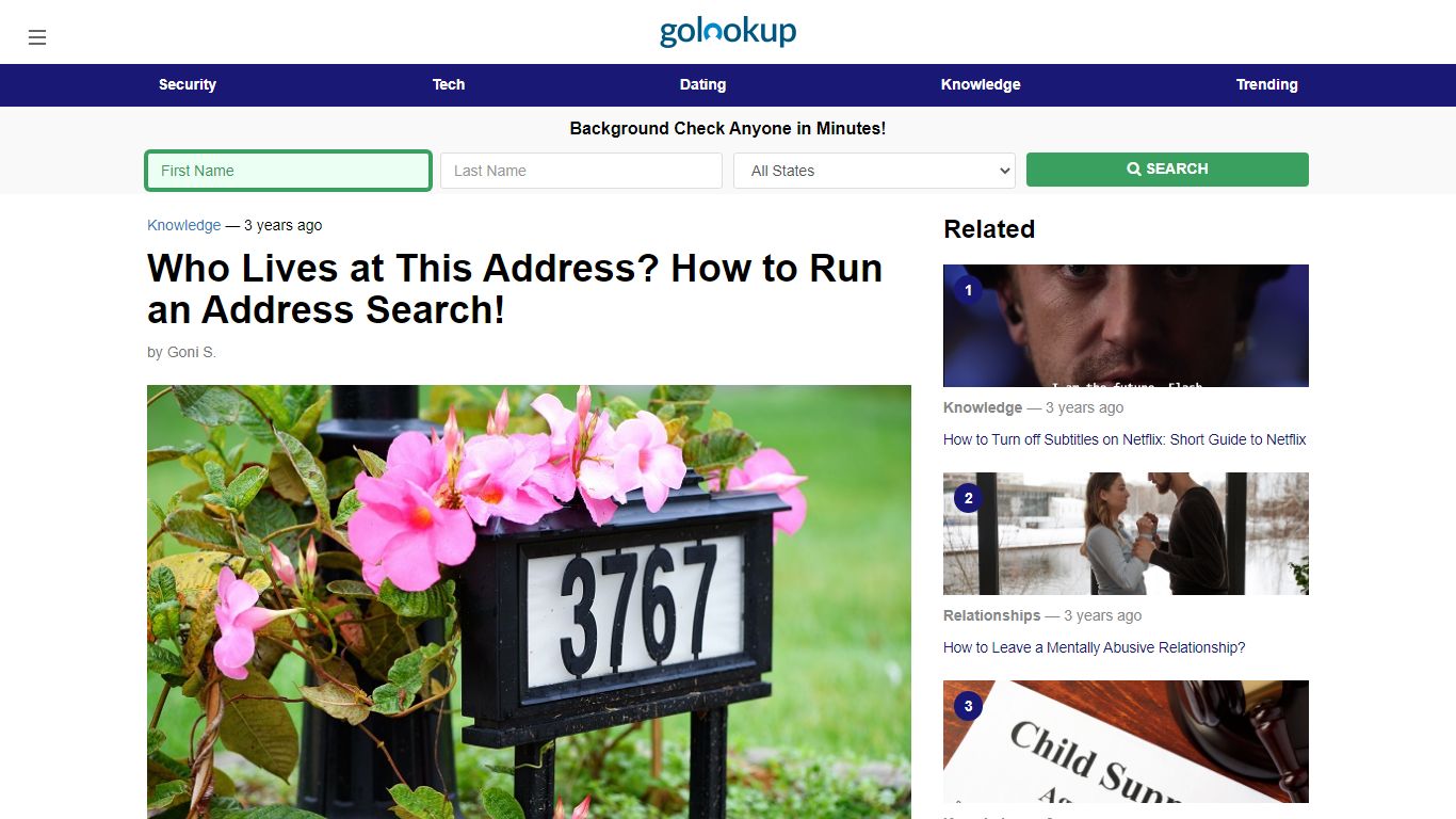 Who Lives at This Address, Address Search, Address Lookup